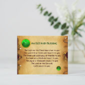 Een oud Iers kerstfeest, verbijsterd perkament Feestdagenkaart (Staand voorkant)