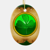 Een oud Iers kerstfeest, verbijsterd perkament Keramisch Ornament (Achterkant)