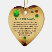 Een oud Iers kerstfeest zonder hartslag Keramisch Ornament (Links)