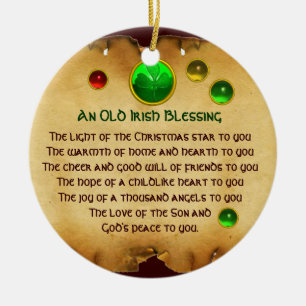 Een oud Iers kerstfeest zonder hartslag Keramisch Ornament