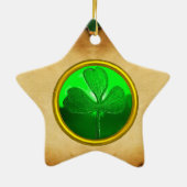 Een oud Iers Kerstmis Zegen Sterrenperkament Keramisch Ornament (Achterkant)