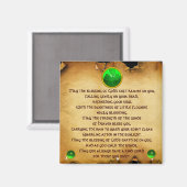 Een oud Iers verbijsterend perkament voor Luck Magneet (Voorkant / Achterkant)