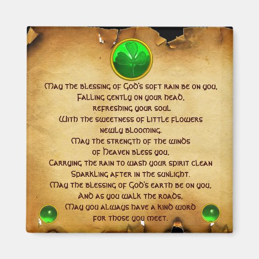 Een oud Iers verbijsterend perkament voor Luck Magneet (Voorkant)