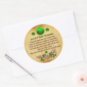 Een oud Iers zegenend perkament ,Bloemen en Parelt Ronde Sticker