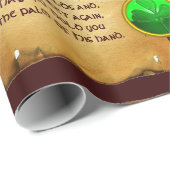 Een oud Iers Ziekenhuis met Shamrocks Cadeaupapier (Rol Hoek)