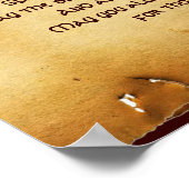 Een oud Iers zinnend perkament voor Luck , Square Poster (Hoek)