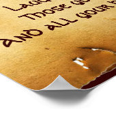 Een oud Iers zinnend perkament voor Luck , Square Poster (Hoek)