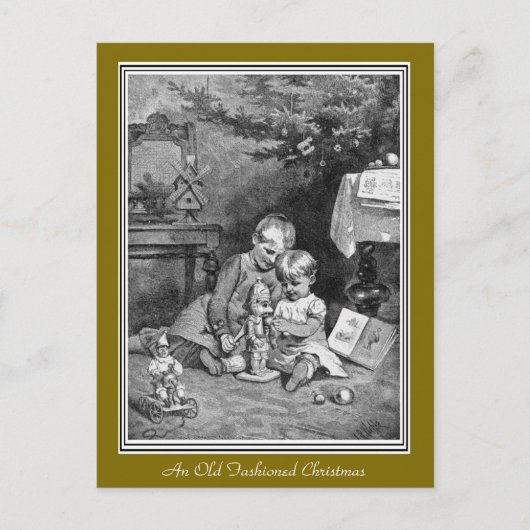 Een oud kerstcadeautje Briefkaart (Voorkant)