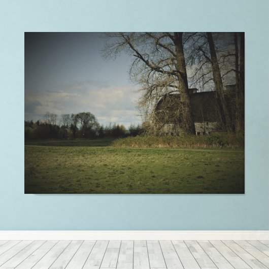 Een oud land canvas afdruk (Insitu (Houten vloer))