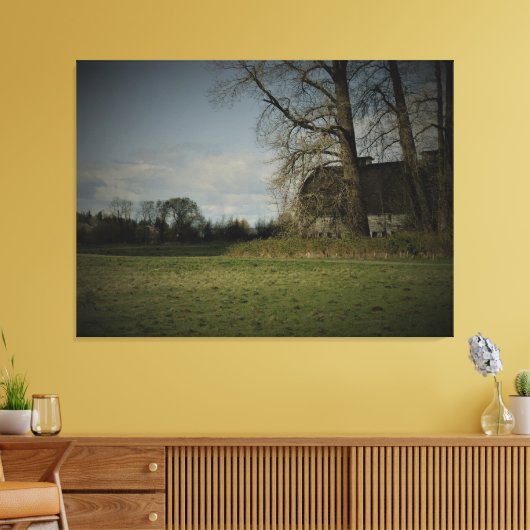 Een oud land canvas afdruk (Insitu (Woonkamer))