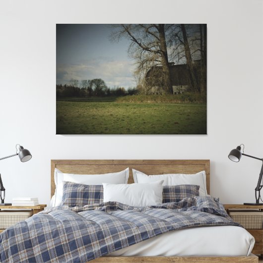 Een oud land canvas afdruk (Insitu (Slaapkamer))