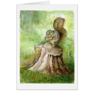 Een oud logboek en eekhoorn
