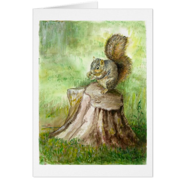 Een oud logboek en eekhoorn (Voorkant)