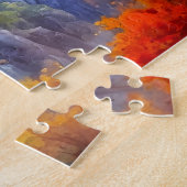 Een oud magisch kasteel in de ochtendmist legpuzzel (Zijkant)