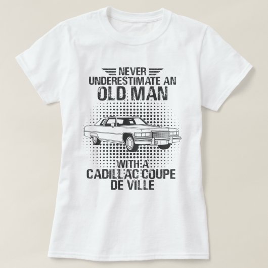 Een oud Man Cadillac Coupe de Ville T-shirt (Design voorkant)