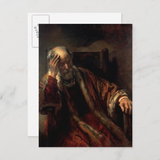 Een oud Man in een stoel Briefkaart (Voorkant / Achterkant)