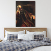 Een oud Man in een stoel Canvas Afdruk (Insitu (Slaapkamer))