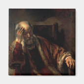 Een oud Man in een stoel Magneet (Voorkant)