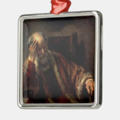 Een oud Man in een stoel Metalen Ornament (Links)