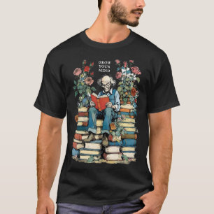 Een oud Man met de tekst "Grow Your Mind" T-shirt