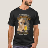 Een oud Man met een bier- en een goudkoorts T-shirt (Voorkant)
