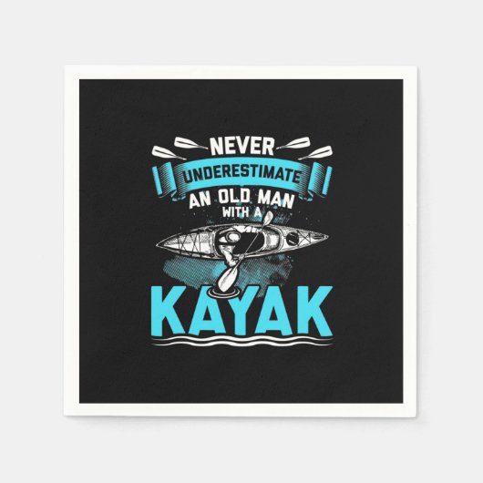 Een oud Man met een Kayak Servet (Voorkant)