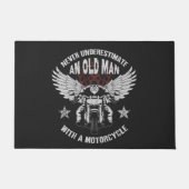 Een oud Man met een motor Deurmat (Voorkant)