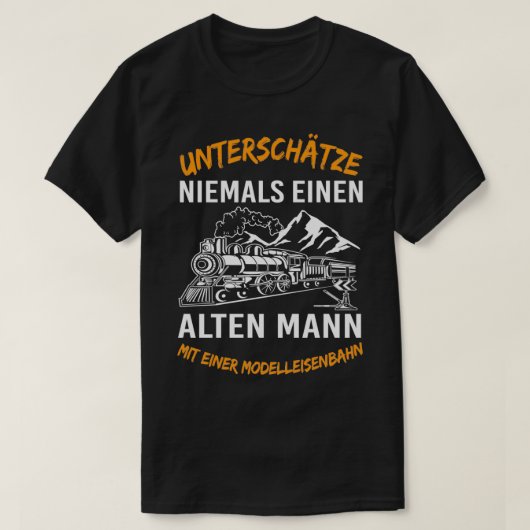 Een oud Man nooit onderschatten T-shirt (Design voorkant)