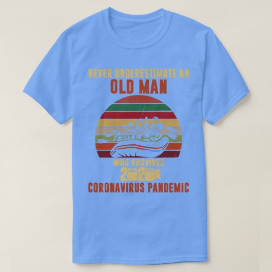 Een oud man nooit onderschatten t-shirt (Design voorkant)