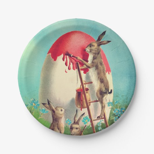 Een oud mooi afbeelding van Pasen Papieren Bordje (Voorkant)