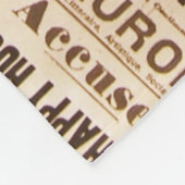 Een  oud nieuwsblad druktypografie fleece deken (Hoek)