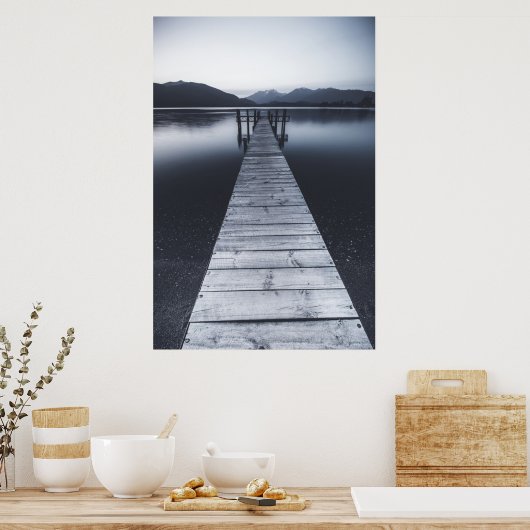 Een oud pier-portret poster (Keuken)