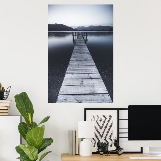 Een oud pier-portret poster (Thuiskantoor)