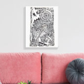 Een oud spel canvas afdruk (Insitu (Woonkamer))