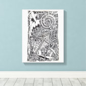 Een oud spel canvas afdruk (Insitu (Houten vloer))