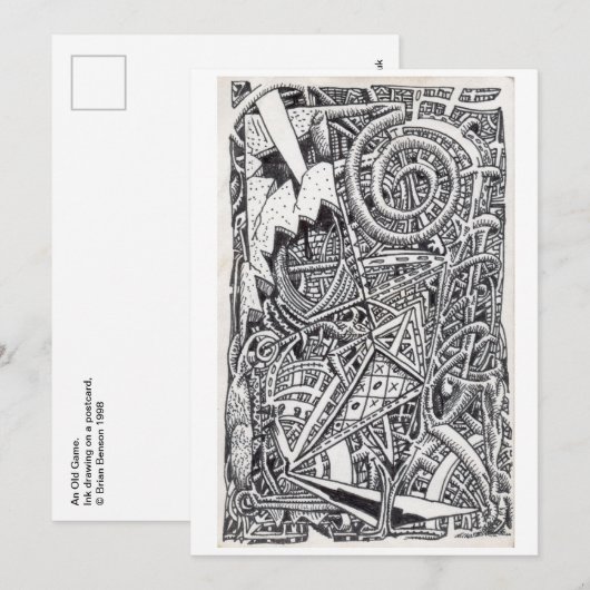 Een oud spel. Enkele kaart (Voorkant / Achterkant)