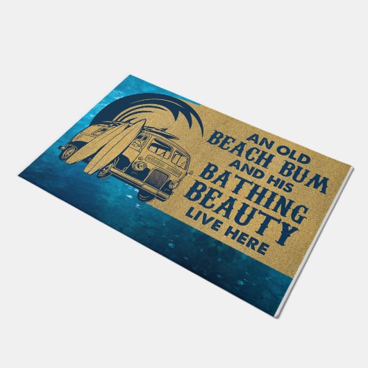 Een oud strand en zijn badschoonheid deurmat (Schuin)