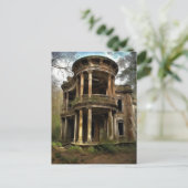 Een oud verlaten landelijk huis briefkaart (Staand voorkant)