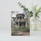 Een oud verlaten landhuis briefkaart (Staand voorkant)