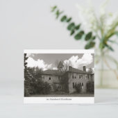 Een oud verlaten schoolgebouw briefkaart (Staand voorkant)