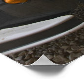 Een oud zwart-geel citroen 2CV 2 CV, Poster (Hoek)