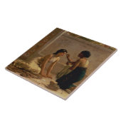 Een oude aangepaste tegeltje (Zijkant)