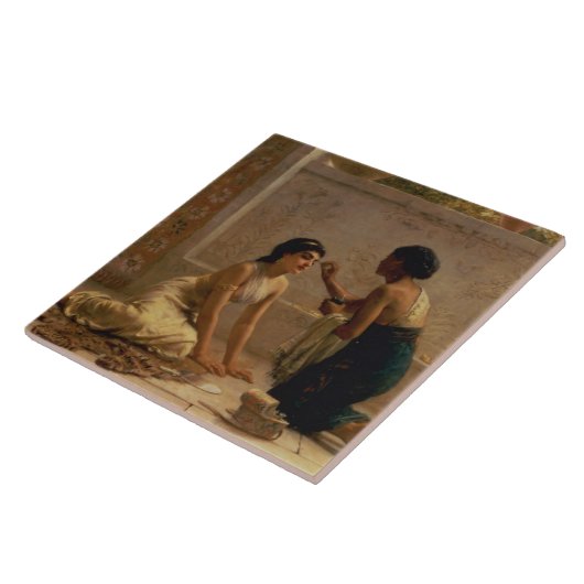 Een oude aangepaste tegeltje (Zijkant)