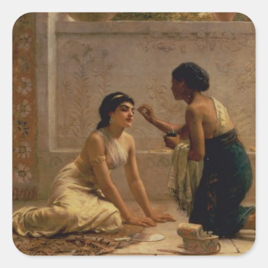 Een oude aangepaste vierkante sticker (Voorkant)