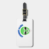 Een oude Alien Bagagelabel (Voorkant verticaal)
