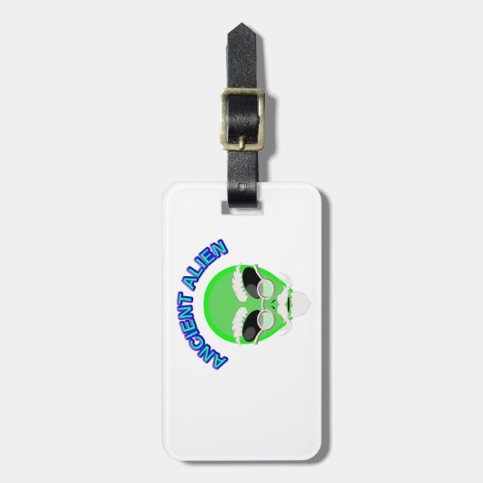 Een oude Alien Bagagelabel (Voorkant verticaal)