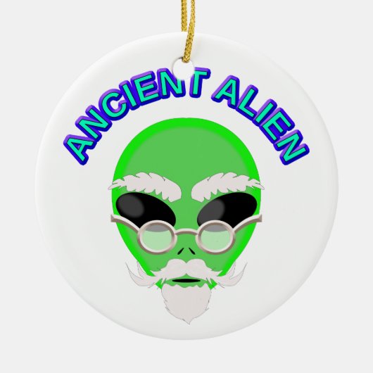 Een oude Alien Keramisch Ornament (Voorkant)