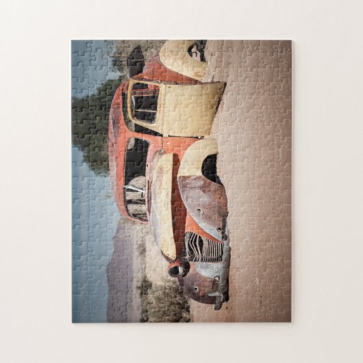 Een oude auto. legpuzzel (Verticaal)