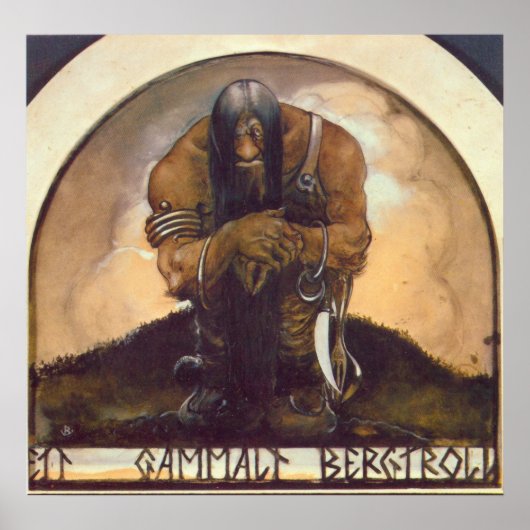 Een oude bergtrol poster (Voorkant)