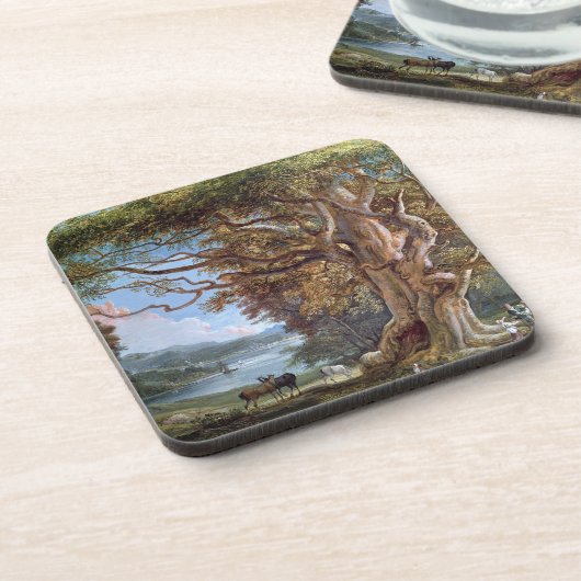 Een oude beukenboom, 1794 (olie op canvas) onderzetter (Linkerzijde)